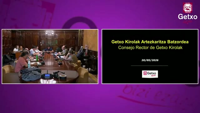 poster etxo Kirolak-en 2026ko maiatzako Kontseilu Errektorea / Consejo Rector de mayo de 2026 de...