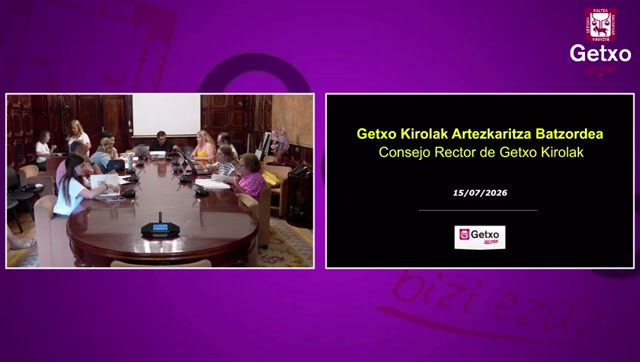 poster 2026ko uztaileko Getxo Kirolakeko Kontseilu Errektorea / Consejo Rector de Getxo Kirolak...