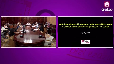 2026ko Irailako  Antolakuntza eta Kontuetako Batzorde Informatiboa/Comisión Informativa de...