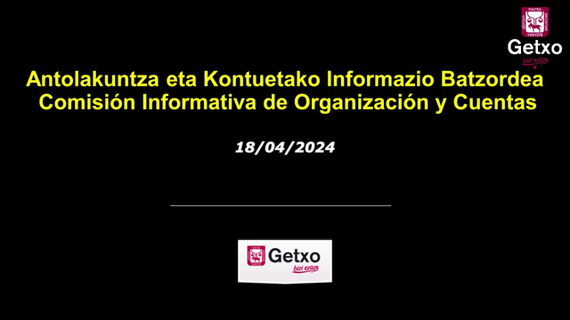 2024ko apirileko Antolakuntza eta Kontuetako Batzorde Informatiboa/Comisión Informativa de...