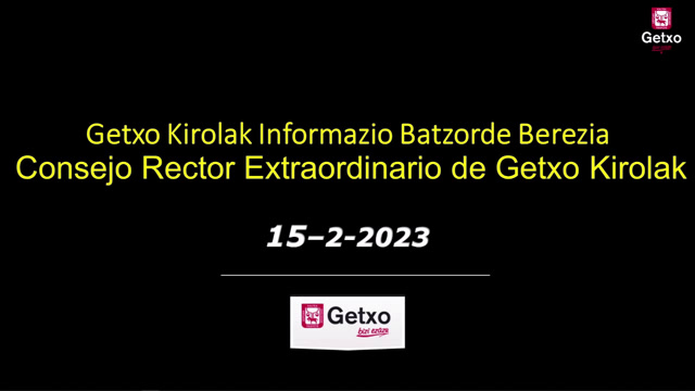 2023ko otsailako Getxo Kirolakeko Artezkaritza Batzordea/ Consejo Rector de Getxo Kirolak...
