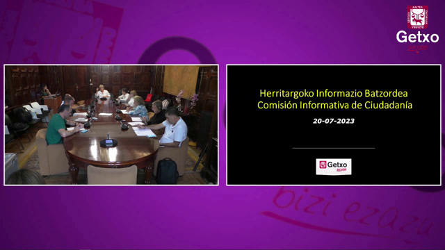 2023ko uztaileko Herritargoko Batzorde Informatiboa/Comisión Informativa de Ciudadanía de...